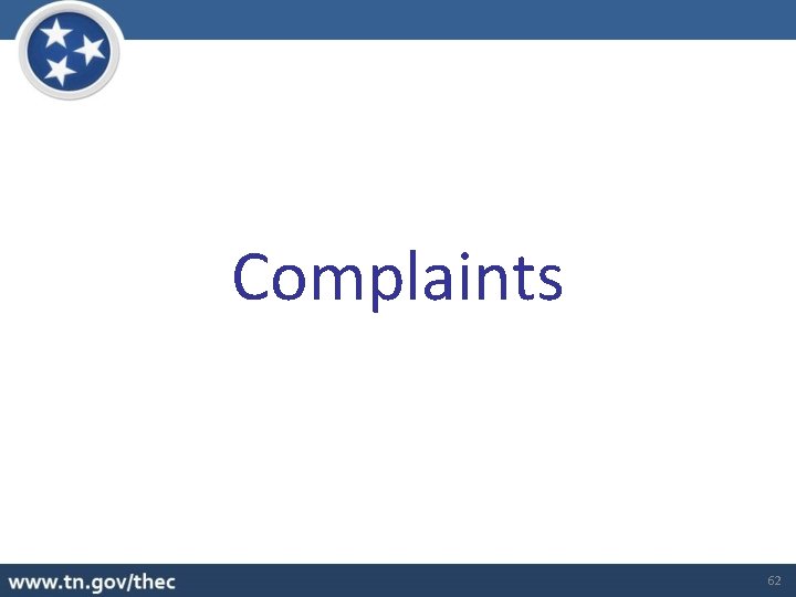 Complaints 62 