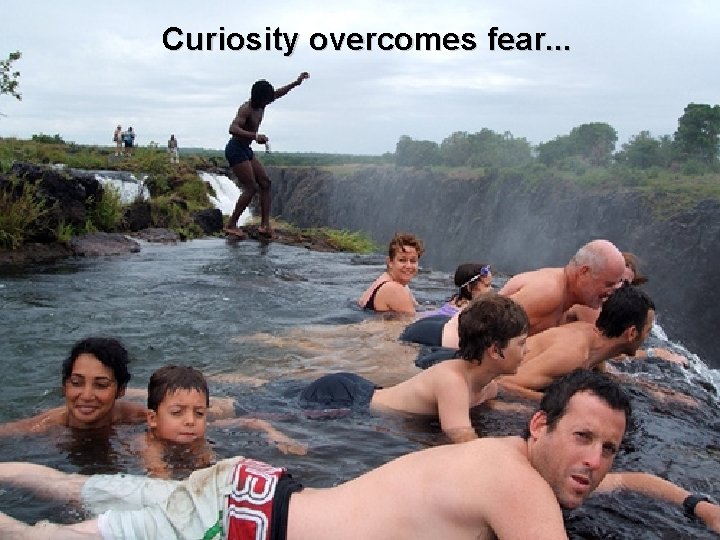 Curiosity overcomes fear. . . 