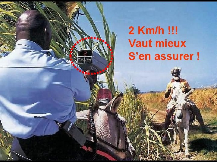 2 Km/h !!! Vaut mieux S’en assurer ! 