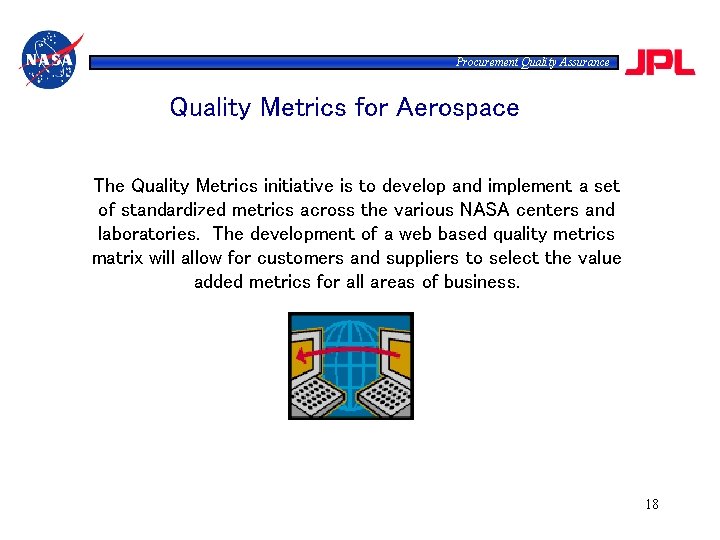 Procurement Quality Assurance Quality Metrics for Aerospace The Quality Metrics initiative is to develop