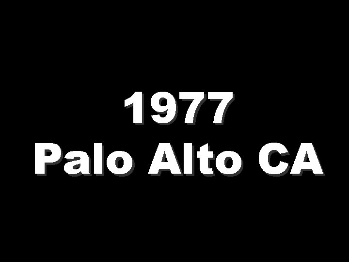 1977 Palo Alto CA 