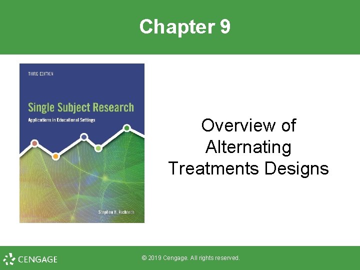 Chapter 9 Overview of Alternating Treatments Designs © 2019 Cengage. All rights reserved. 