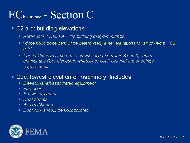 ECInsurance - Section C § C 2 a-d: building elevations § Refer back to