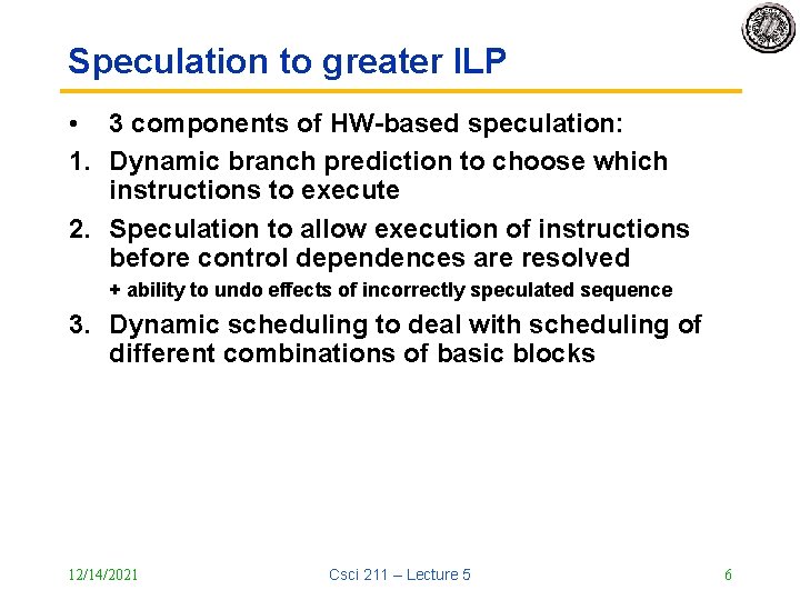 Csci 211 Computer System Architecture Lec 5 Instruction