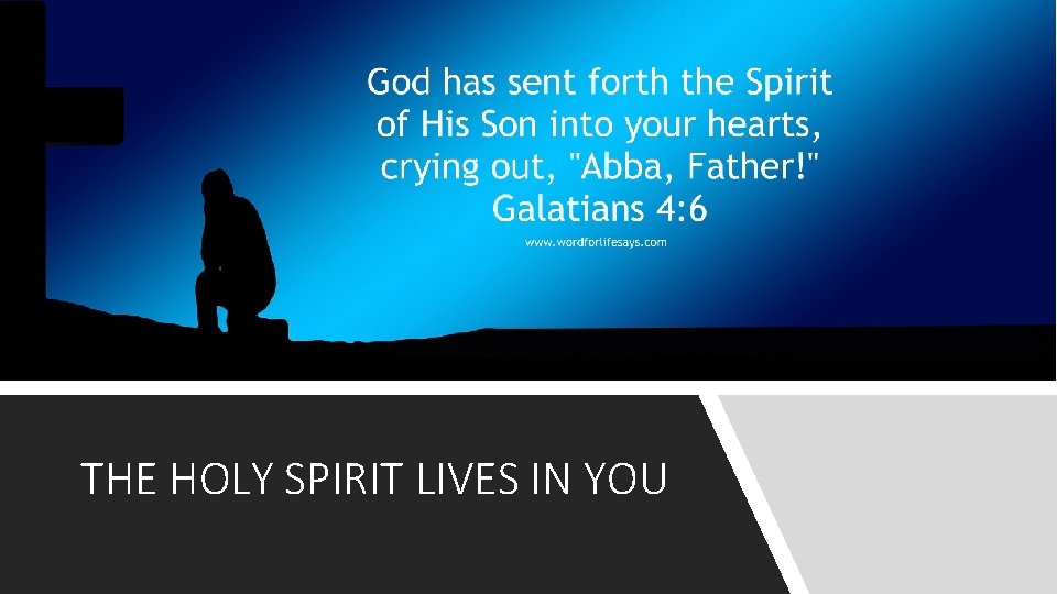 THE HOLY SPIRIT LIVES IN YOU 