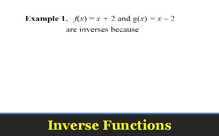 Inverse Functions 