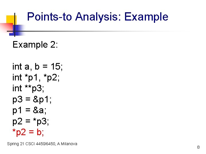 Point Data Analysis Dataflow Analysis in Practice Program Analysis Frameworks and