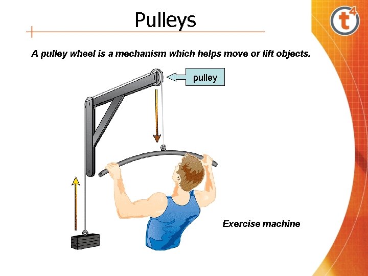 Pulleys A pulley wheel is a mechanism which helps move or lift objects. pulley