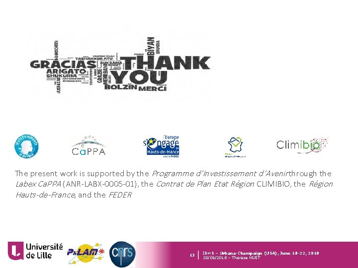The present work is supported by the Programme d’Investissement d’Avenir through the Labex Ca.