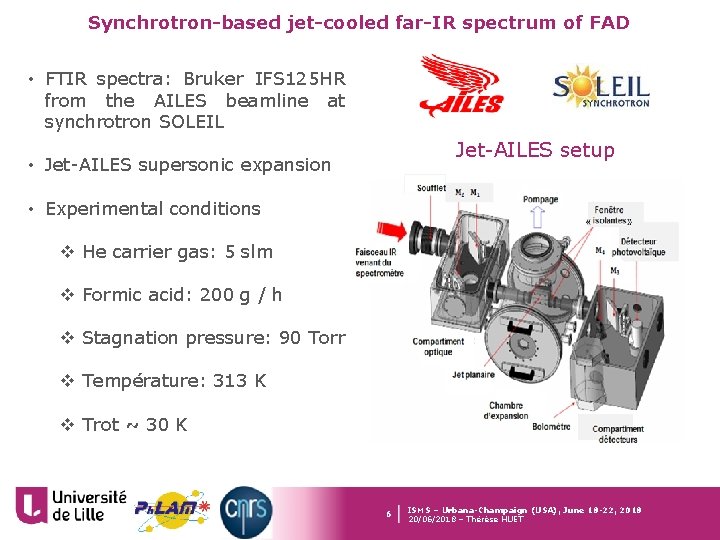 Synchrotron-based jet-cooled far-IR spectrum of FAD • FTIR spectra: Bruker IFS 125 HR from