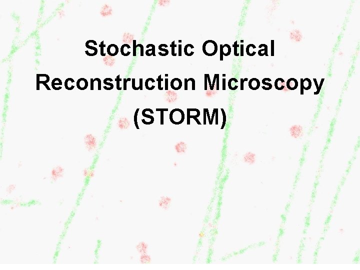 Stochastic Optical Reconstruction Microscopy (STORM) 