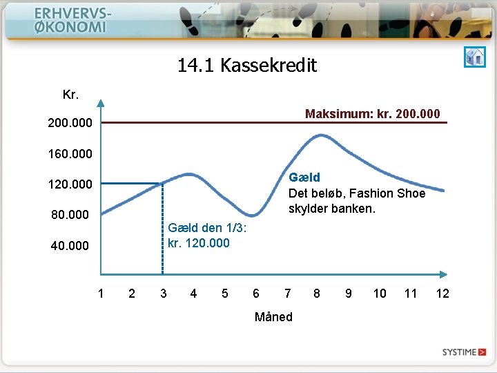 14. 1 Kassekredit Kr. Maksimum: kr. 200. 000 160. 000 Gæld Det beløb, Fashion