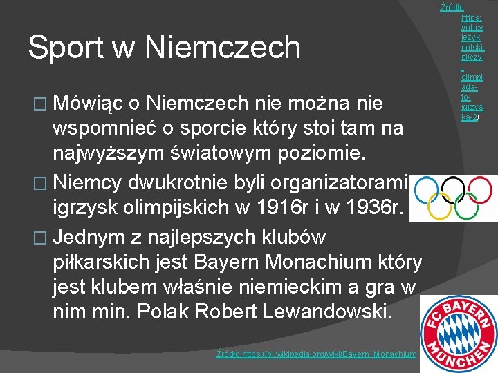 Sport w Niemczech � Mówiąc o Niemczech nie można nie wspomnieć o sporcie który