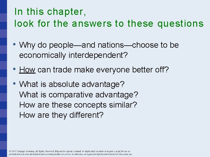 In this chapter, look for the answers to these questions • Why do people—and