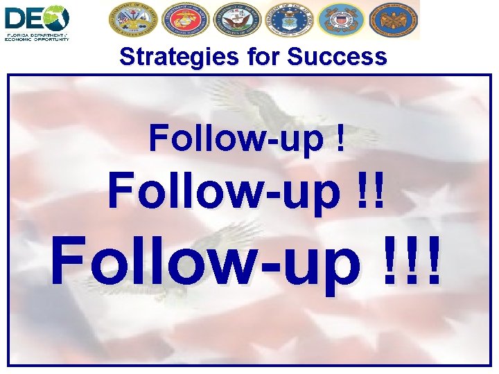 Strategies for Success Follow-up !!! 20 