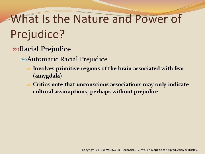 What Is the Nature and Power of Prejudice? Racial Prejudice Automatic Racial Prejudice Involves What Is the Nature and Power of Prejudice? Racial Prejudice Automatic Racial Prejudice Involves