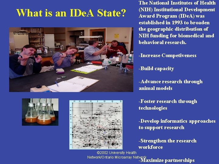 What is an IDe. A State? The National Institutes of Health (NIH) Institutional Development