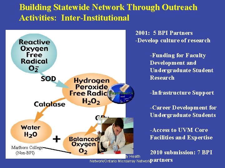 Building Statewide Network Through Outreach Activities: Inter-Institutional 2001: 5 BPI Partners -Develop culture of