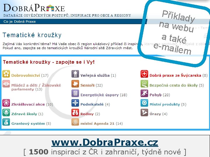 Příklad y na web u a také e-maile m www. Dobra. Praxe. cz [
