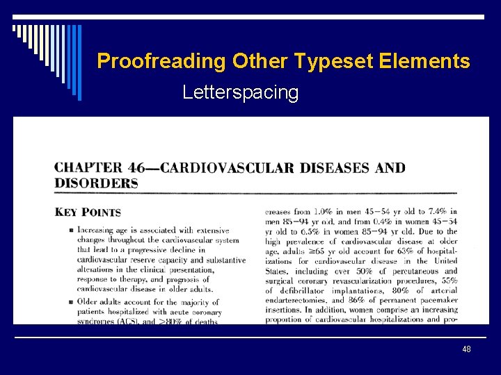 Proofreading Other Typeset Elements Letterspacing 48 