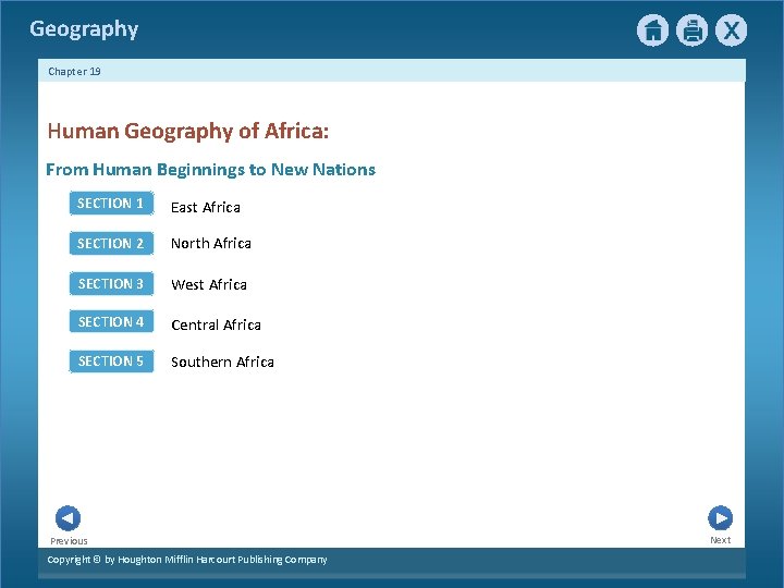 Geography Chapter 19 Human Geography of Africa: From Human Beginnings to New Nations SECTION