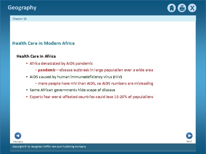 Geography Chapter 19 Health Care in Modern Africa Health Care in Africa • Africa