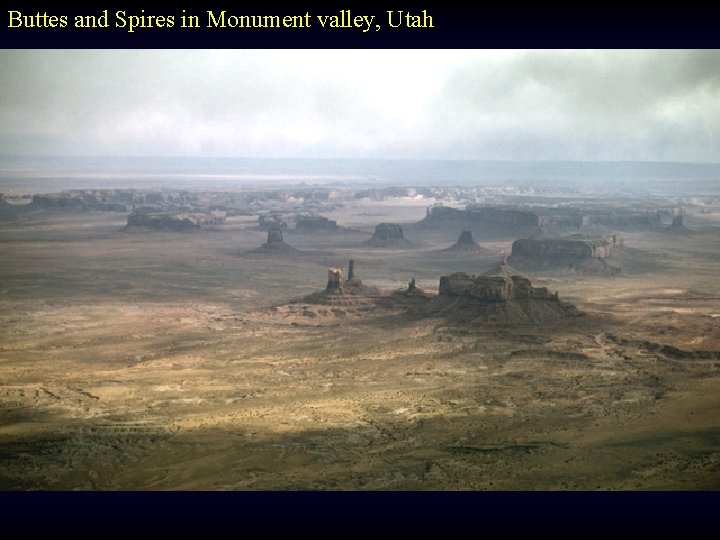 Buttes and Spires in Monument valley, Utah 