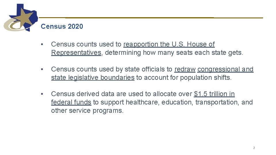 Census 2020 • Census counts used to reapportion the U. S. House of Representatives, Census 2020 • Census counts used to reapportion the U. S. House of Representatives,