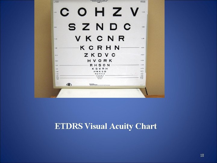 ETDRS Visual Acuity Chart 18 ETDRS Visual Acuity Chart 18