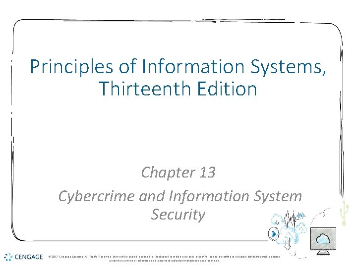 Principles of Information Systems, Thirteenth Edition Chapter 13 Cybercrime and Information System Security ©