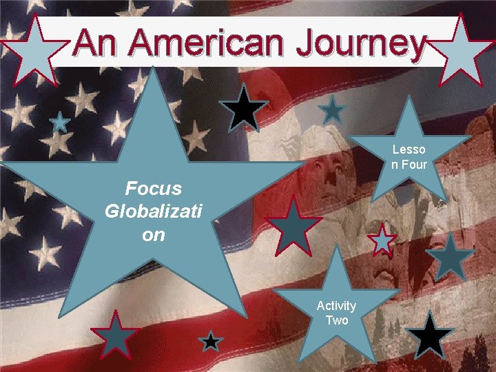 An American Journey Lesso n Four Focus Globalizati on ARE THE POS Activity Two