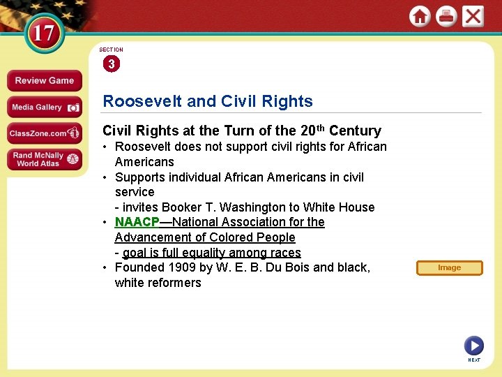 SECTION 3 Roosevelt and Civil Rights at the Turn of the 20 th Century