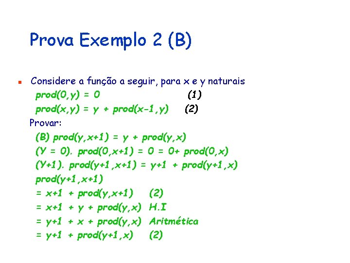 Prova Exemplo 2 (B) n Considere a função a seguir, para x e y