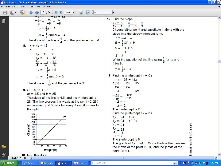 8 -3 Using Slopes and Intercepts 