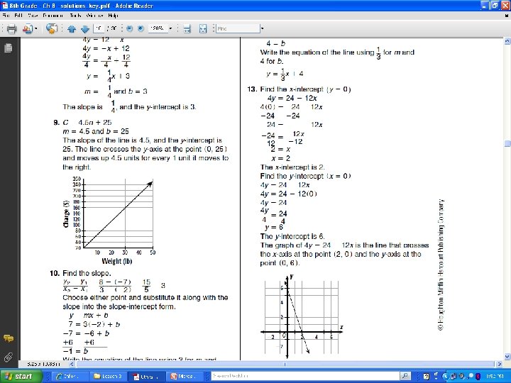 8 -3 Using Slopes and Intercepts 