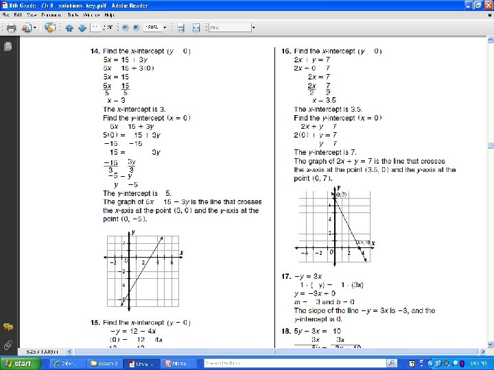 8 -3 Using Slopes and Intercepts 