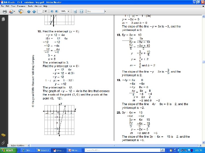 8 -3 Using Slopes and Intercepts 