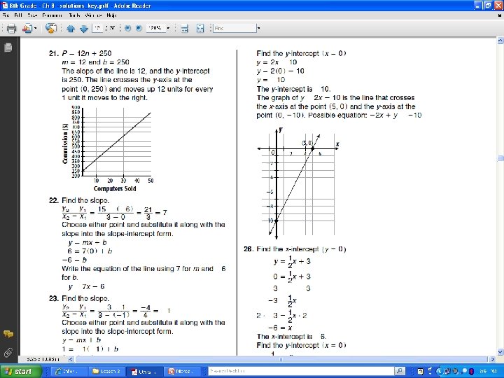 8 -3 Using Slopes and Intercepts 