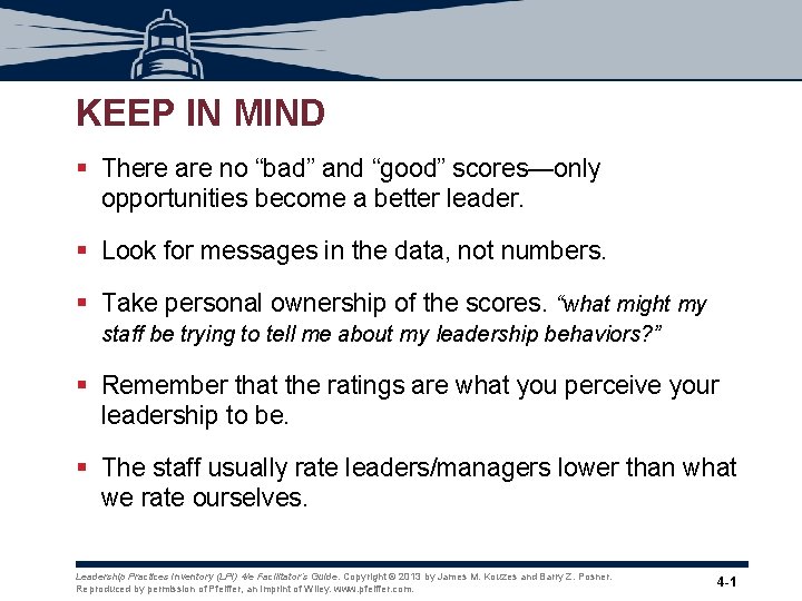 KEEP IN MIND § There are no “bad” and “good” scores—only opportunities become a KEEP IN MIND § There are no “bad” and “good” scores—only opportunities become a