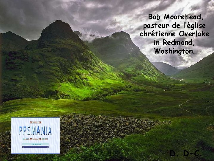 Bob Moorehead, pasteur de l‘église chrétienne Overlake in Redmond, Washington. D. D-C. 