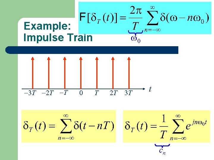 Example: Impulse Train 3 T 2 T T 0 0 T 2 T 3