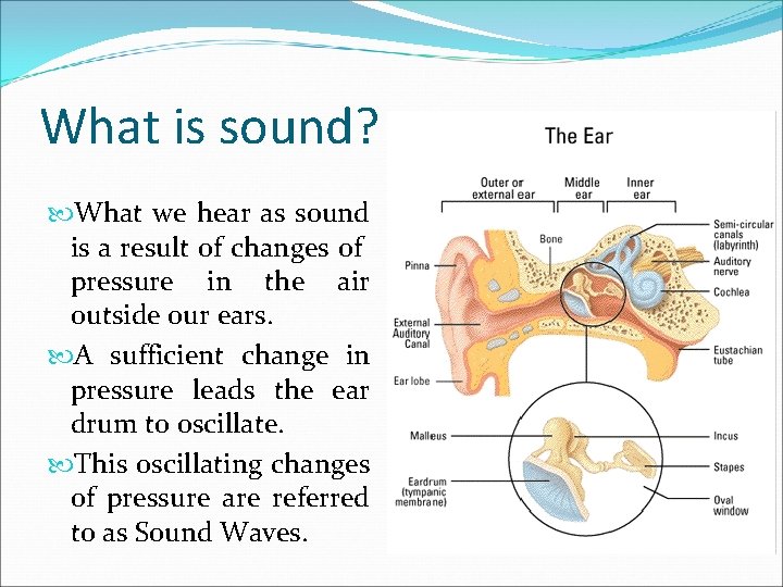 What is sound? What we hear as sound is a result of changes of