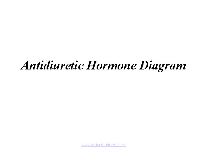 Antidiuretic Hormone Diagram www. assignmentpoint. com 
