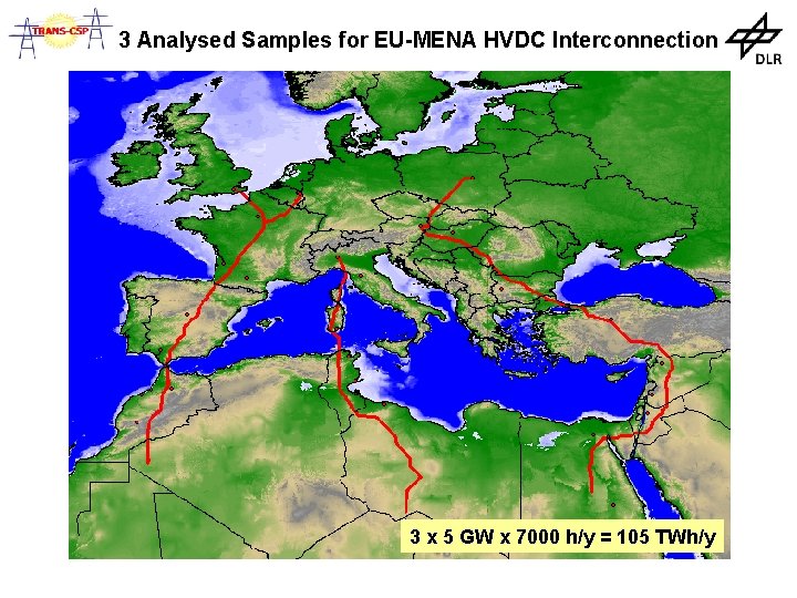 3 Analysed Samples for EU-MENA HVDC Interconnection 3 x 5 GW x 7000 h/y