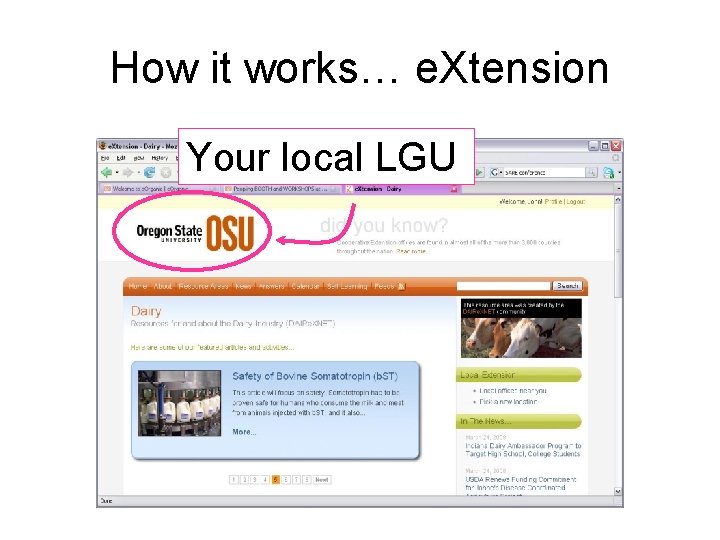 How it works… e. Xtension Your local LGU 