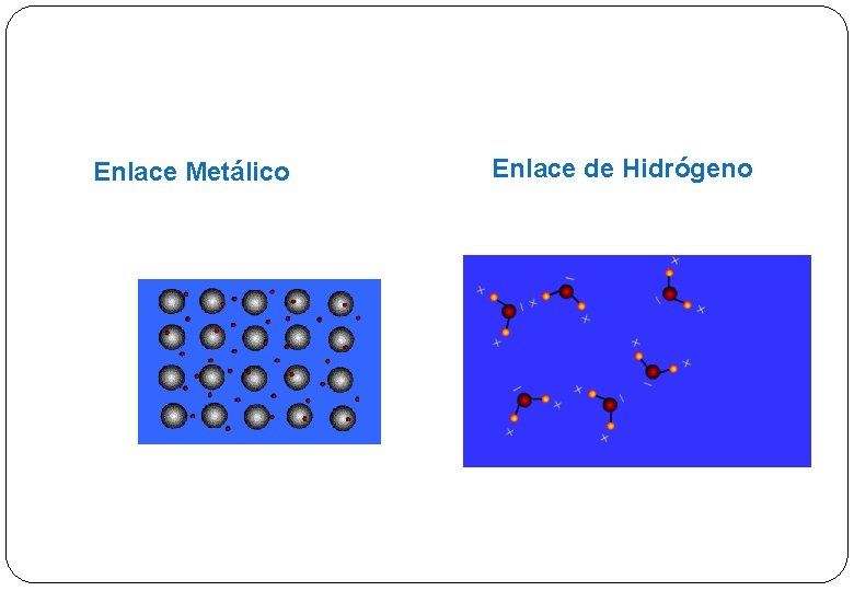 Enlace Metálico Enlace de Hidrógeno 