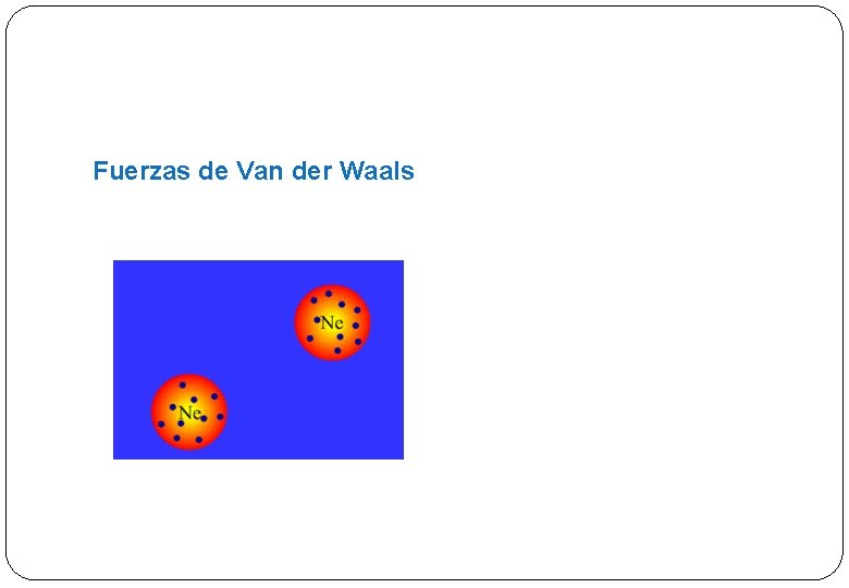 Fuerzas de Van der Waals 