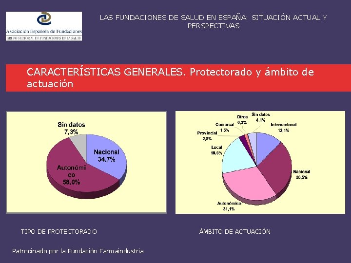 LAS FUNDACIONES DE SALUD EN ESPAÑA: SITUACIÓN ACTUAL Y PERSPECTIVAS CARACTERÍSTICAS GENERALES. Protectorado y