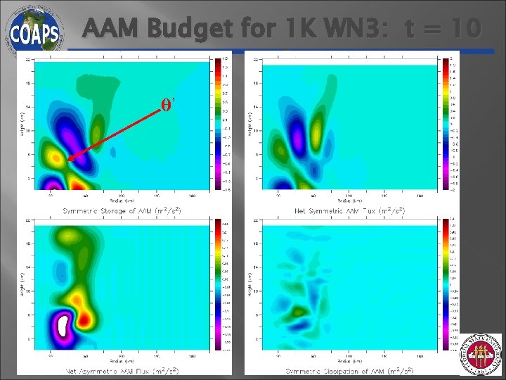AAM Budget for 1 K WN 3: t = 10 min θ’ AAM Budget for 1 K WN 3: t = 10 min θ’