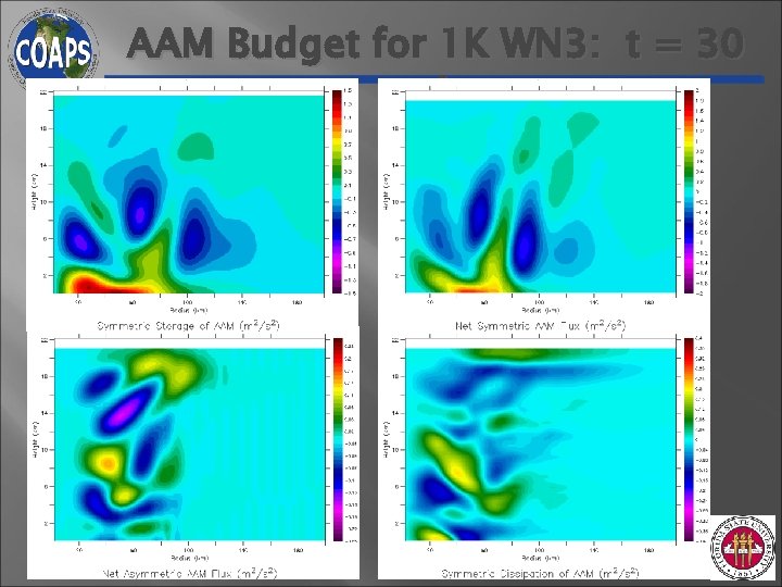 AAM Budget for 1 K WN 3: t = 30 min AAM Budget for 1 K WN 3: t = 30 min